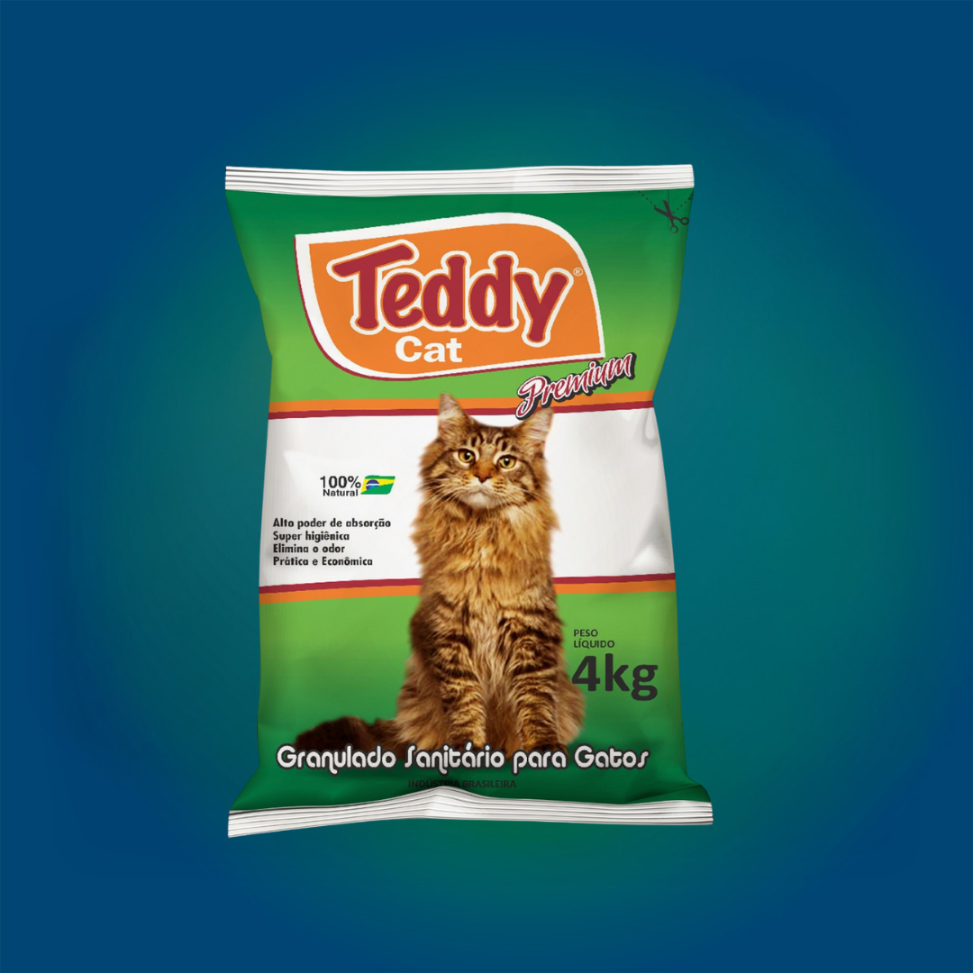 Areia Higiênica 4KG Teddy Cat