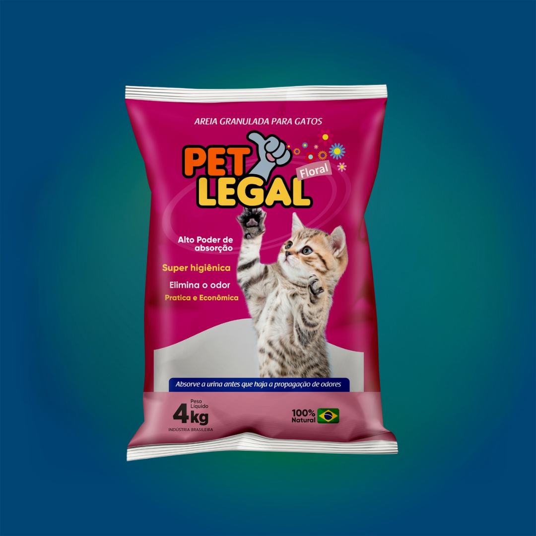 Areia Higiênica 4KG Pet Legal Floral
