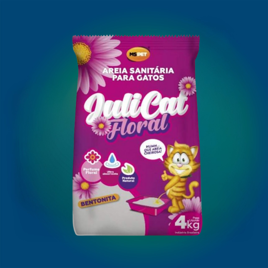 Areia Higiênica 4KG Juli Cat Floral