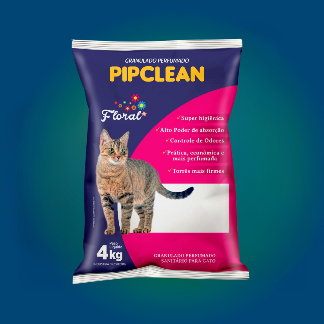 Areia Higiênica 4KG Pipclean Floral