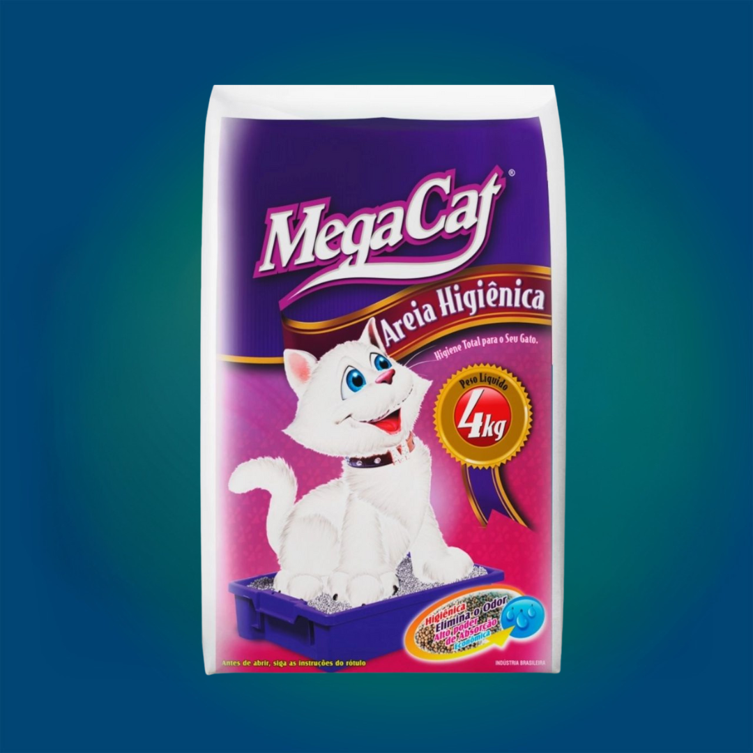 Areia Higiênica 4KG MegaCat