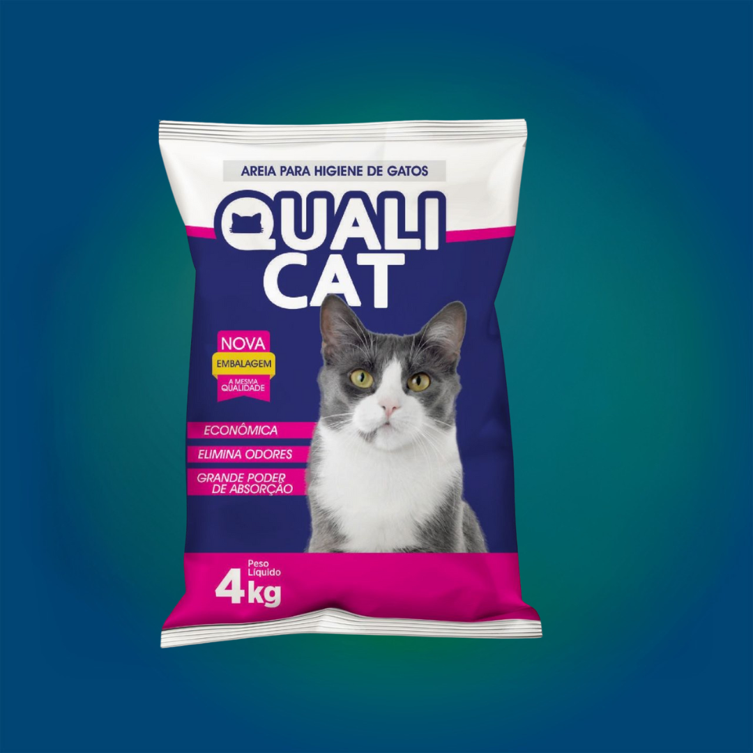 AREIA HIGIÊNICA 4KG QUALI CAT